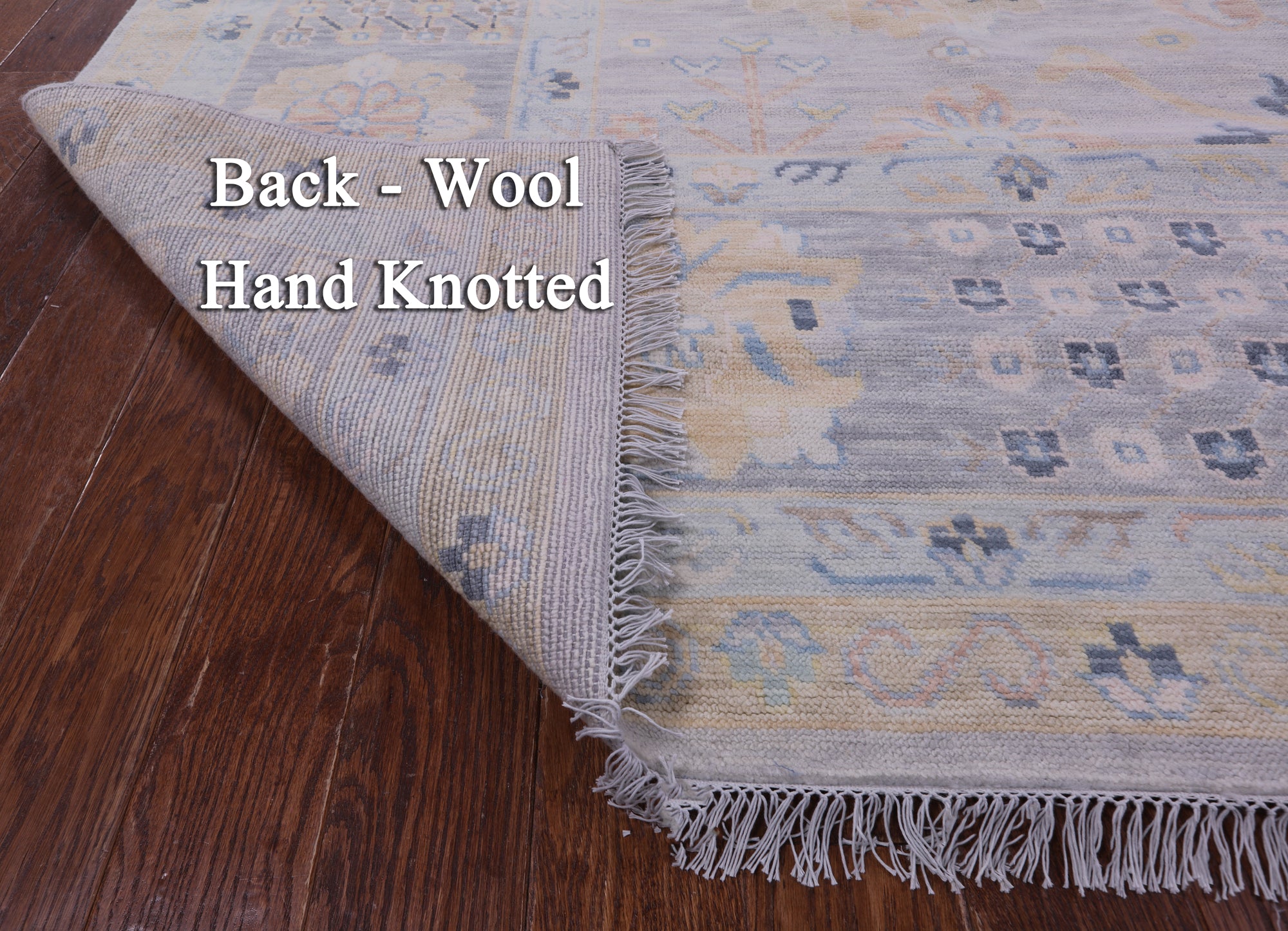 Grey Geometric Fine Serapi Handmade Wool Rug - 10' 0" X 14' 1" - Golden Nile