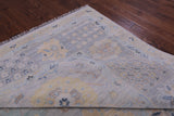 Grey Geometric Fine Serapi Handmade Wool Rug - 10' 0" X 14' 1" - Golden Nile