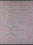 Ivory Persian Tabriz Hand Knotted Wool Rug - 10' 1" X 14' 0" - Golden Nile