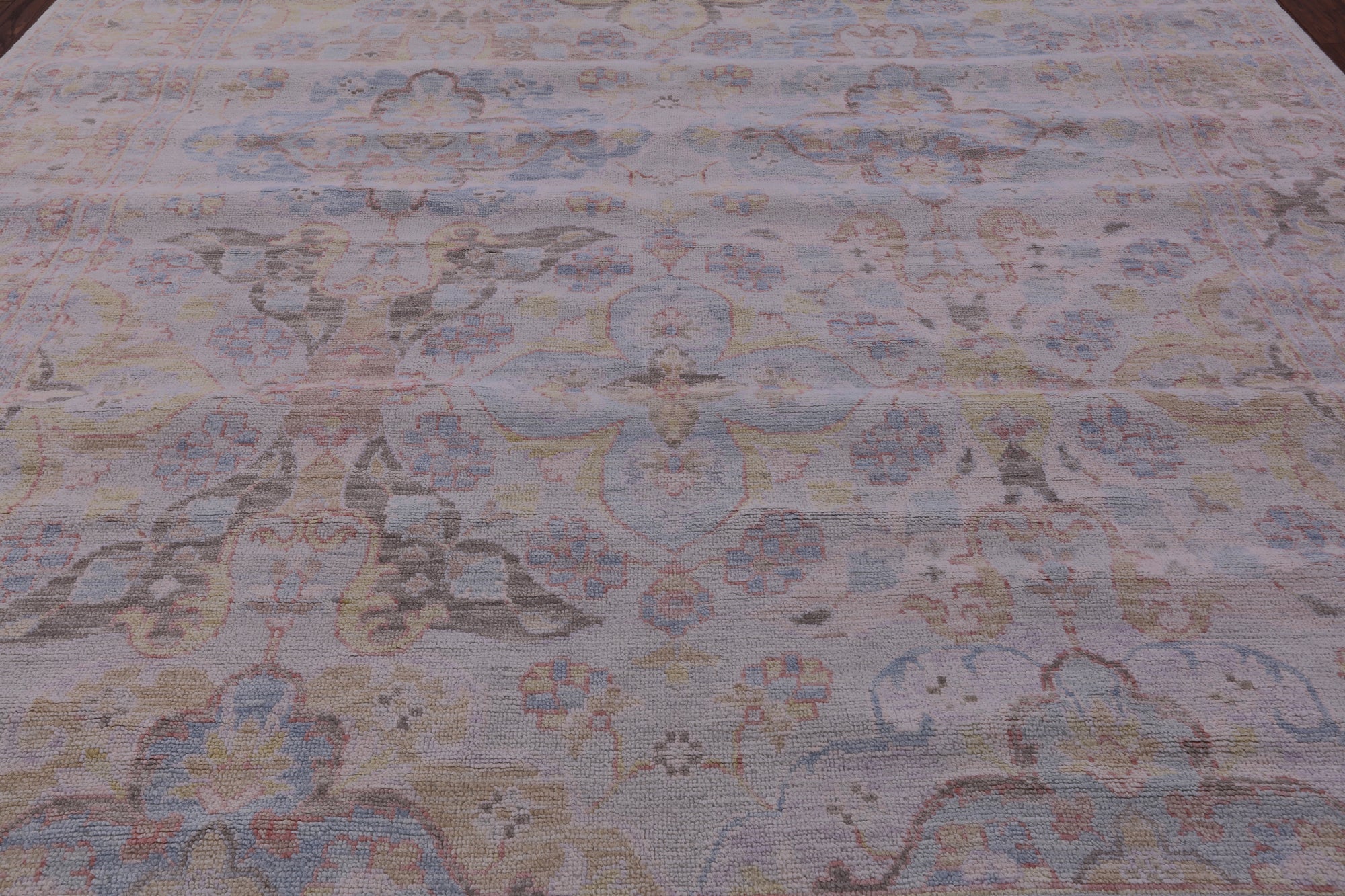 Ivory Persian Tabriz Hand Knotted Wool Rug - 10' 1" X 14' 0" - Golden Nile