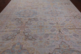 Ivory Persian Tabriz Hand Knotted Wool Rug - 10' 1" X 14' 0"