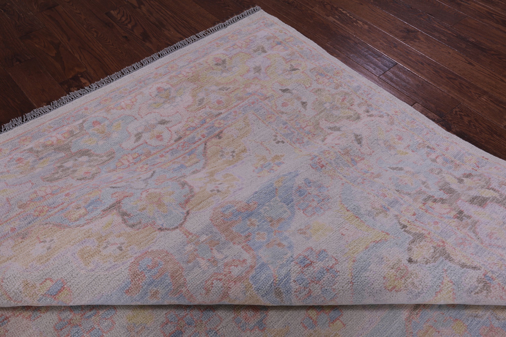 Ivory Persian Tabriz Hand Knotted Wool Rug - 10' 1" X 14' 0" - Golden Nile