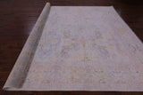 Ivory Persian Tabriz Hand Knotted Wool Rug - 10' 1" X 14' 0" - Golden Nile