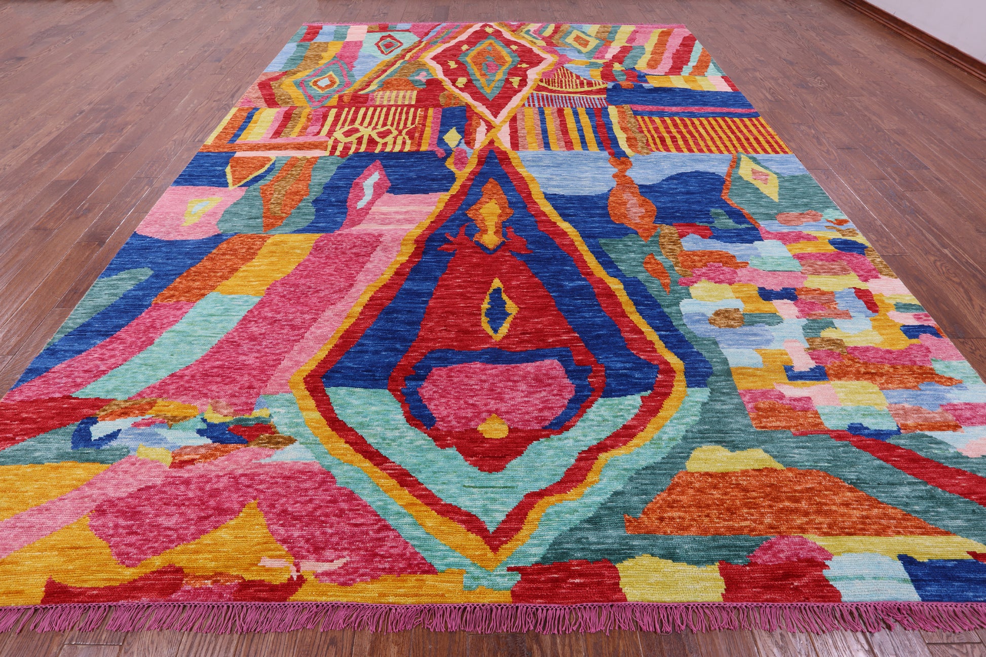Tribal Moroccan Handmade Wool Rug - 10' 2" X 14' 0" - Golden Nile
