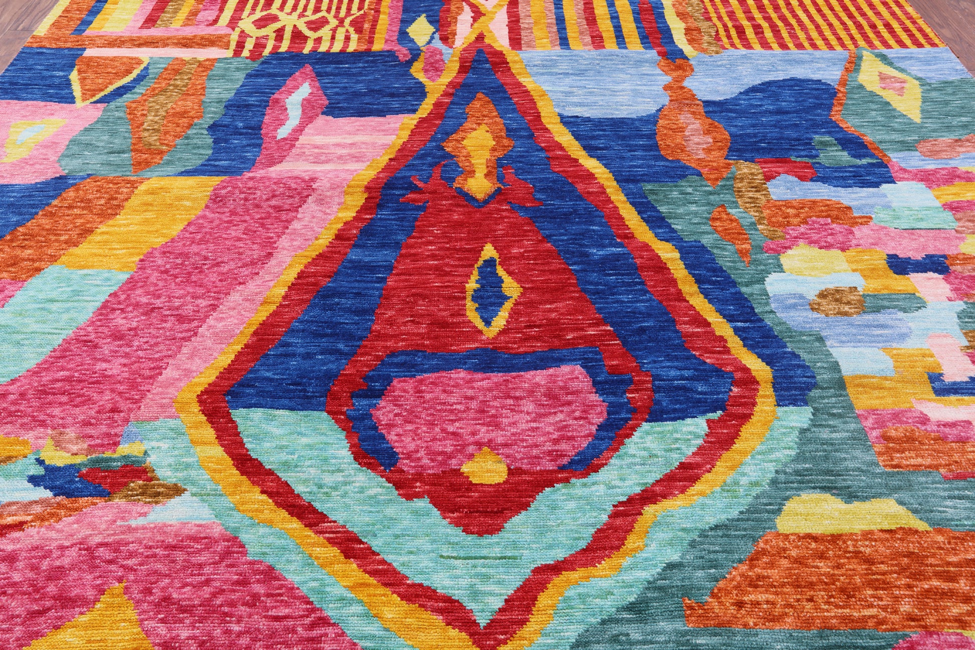 Tribal Moroccan Handmade Wool Rug - 10' 2" X 14' 0" - Golden Nile