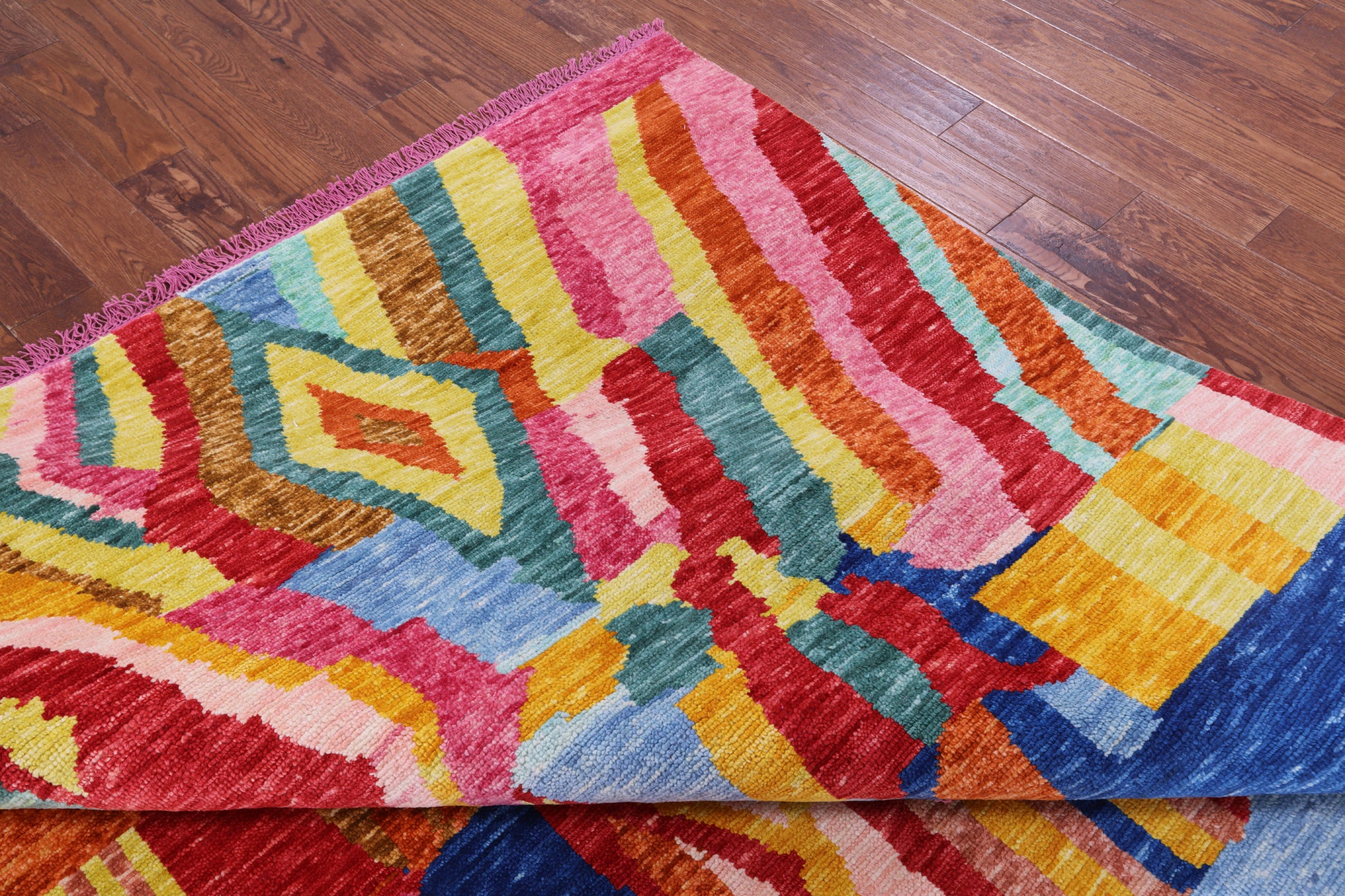 Tribal Moroccan Handmade Wool Rug - 10' 2" X 14' 0" - Golden Nile