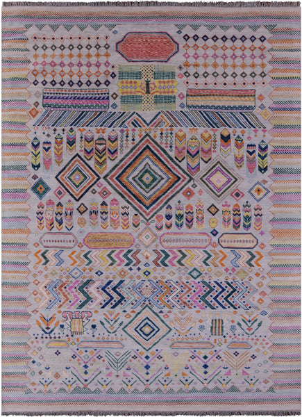 Tribal Moroccan Hand Knotted Wool Rug - 10' 2" X 13' 11" - Golden Nile