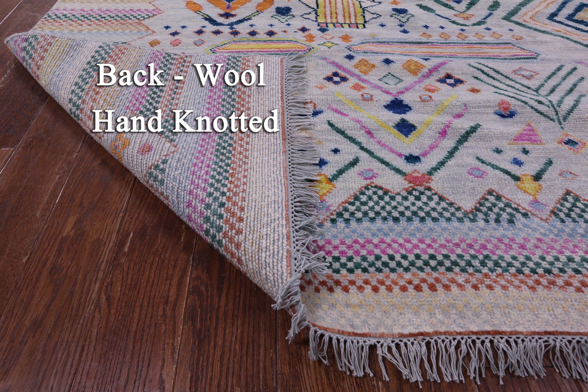 Tribal Moroccan Hand Knotted Wool Rug - 10' 2" X 13' 11" - Golden Nile