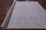 Silver Tribal Moroccan Hand Knotted Wool Rug - 10' 4" X 14' 1" - Golden Nile