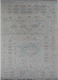 SUPER SALE Silver Tribal Moroccan Hand Knotted Wool Rug - 10' 4" X 14' 1"