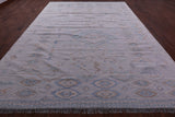 Silver Tribal Moroccan Hand Knotted Wool Rug - 10' 4" X 14' 1" - Golden Nile