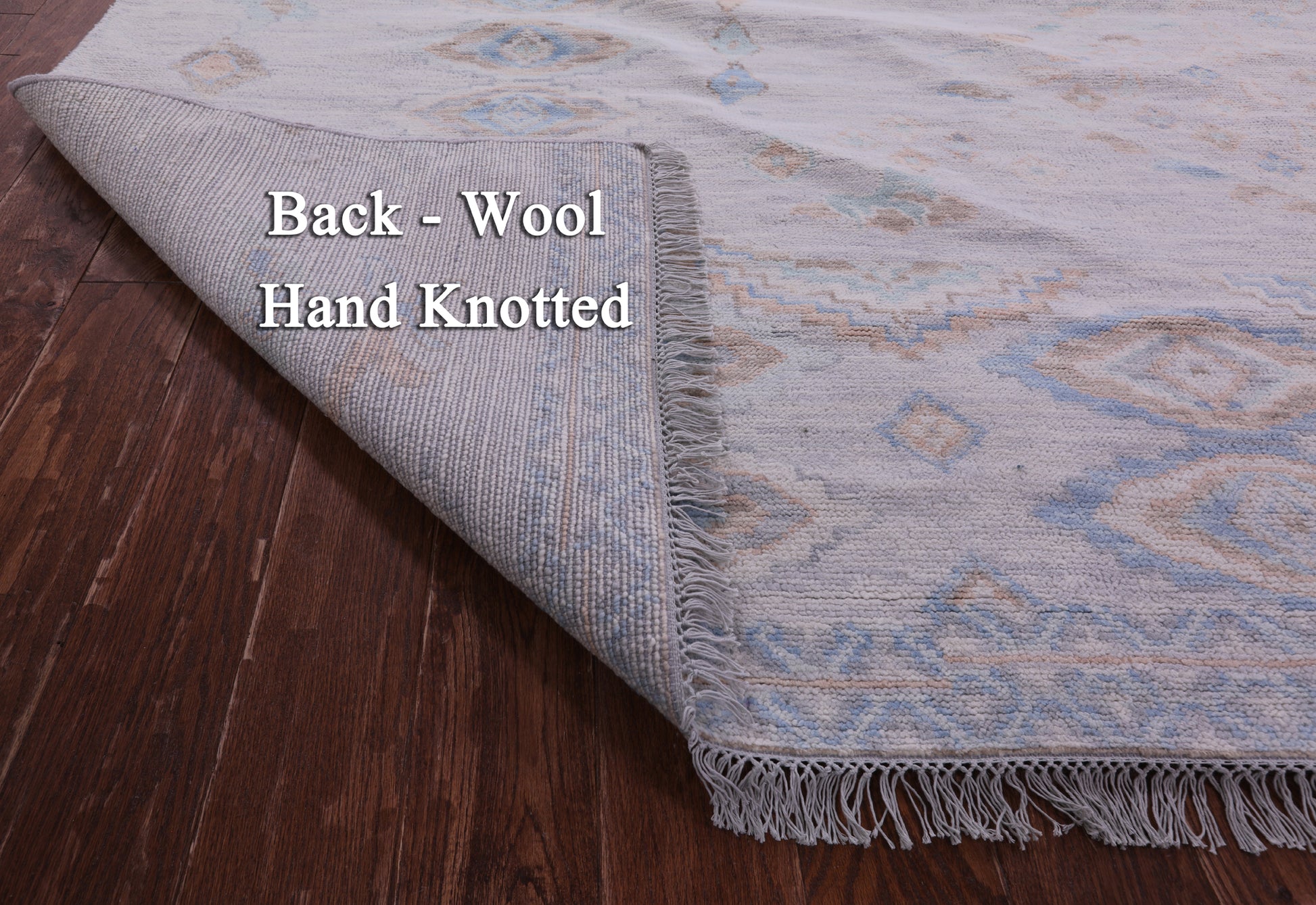 Silver Tribal Moroccan Hand Knotted Wool Rug - 10' 4" X 14' 1" - Golden Nile