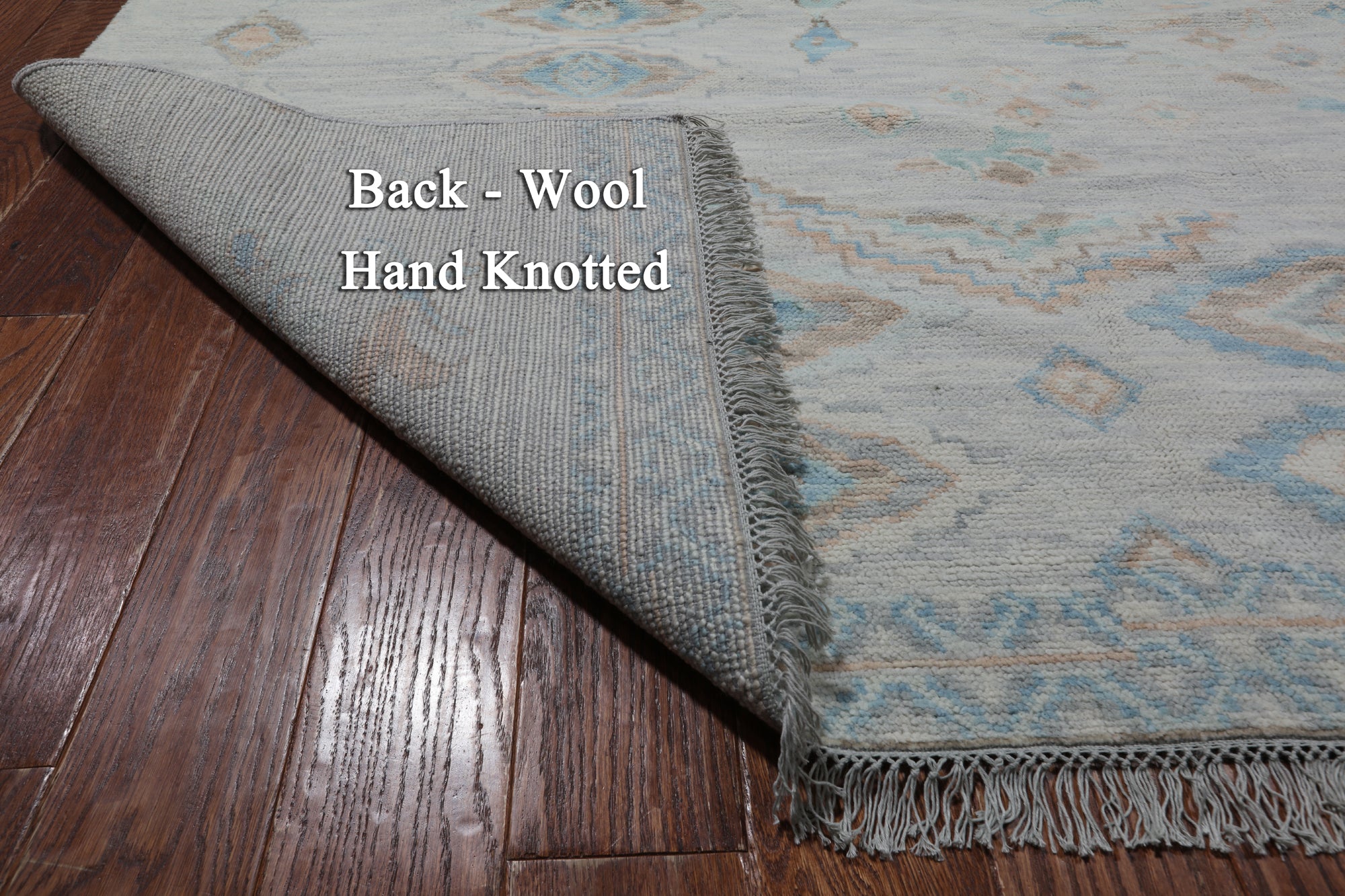 SUPER SALE Silver Tribal Moroccan Hand Knotted Wool Rug - 10' 4" X 14' 1"