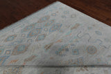 SUPER SALE Silver Tribal Moroccan Hand Knotted Wool Rug - 10' 4" X 14' 1"