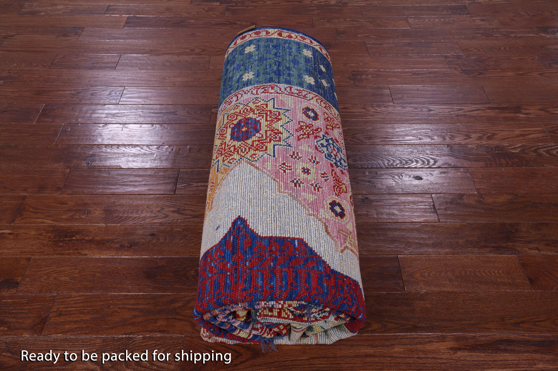 Geometric Persian Mamluk Hand Knotted Wool Rug - 10' 3" X 13' 10" - Golden Nile