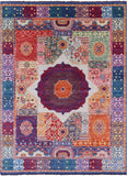 Geometric Persian Mamluk Hand Knotted Wool Rug - 10' 3" X 13' 10" - Golden Nile