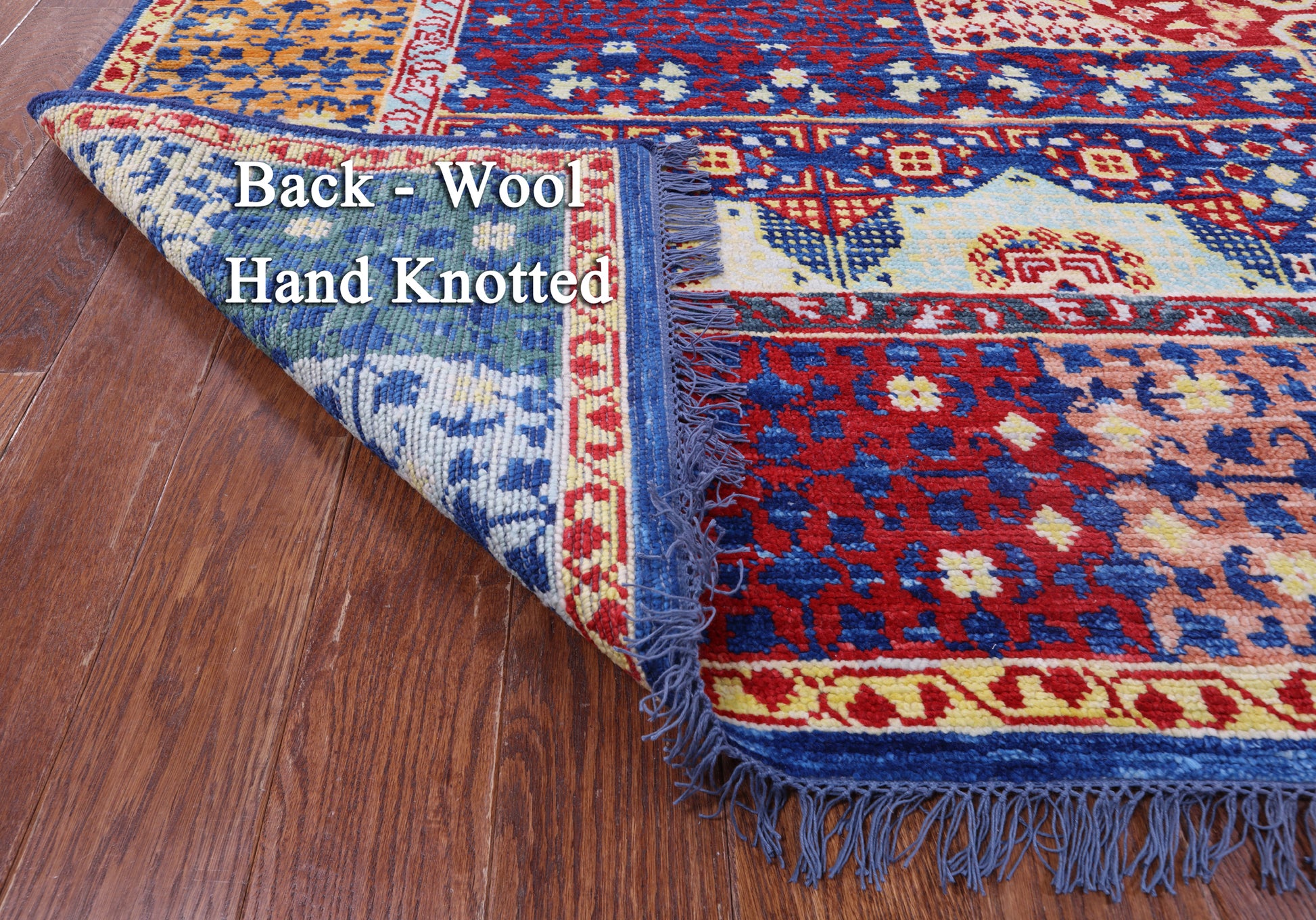 Geometric Persian Mamluk Hand Knotted Wool Rug - 10' 3" X 13' 10" - Golden Nile
