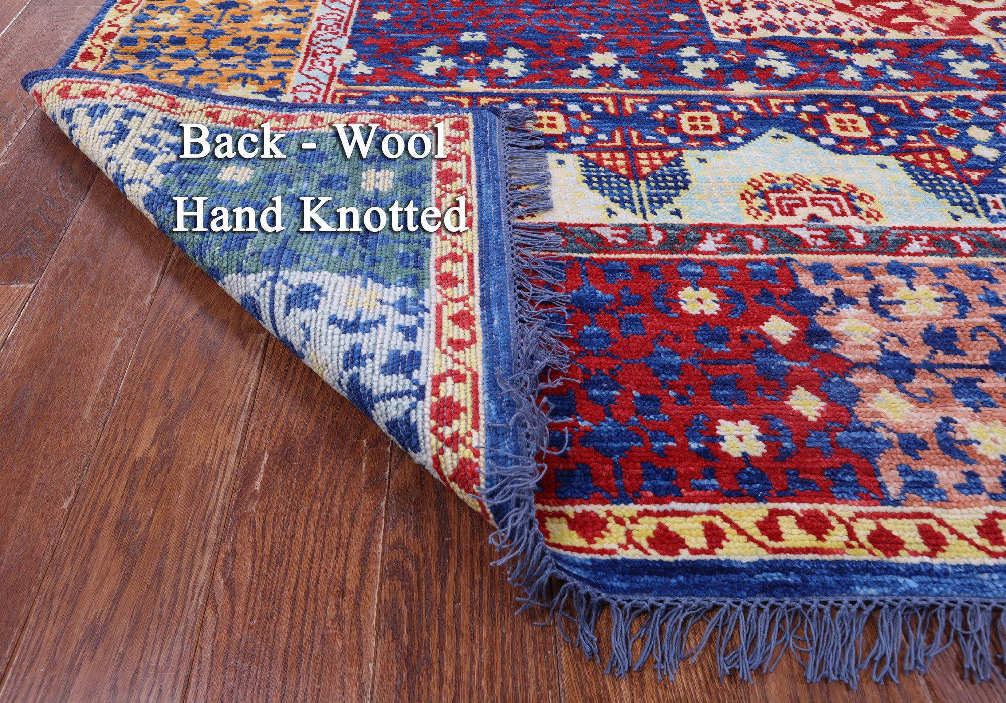 Geometric Persian Mamluk Hand Knotted Wool Rug - 10' 3" X 13' 10" - Golden Nile
