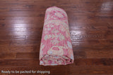 Pink Geometric Fine Serapi Hand Knotted Wool Rug - 10' 3" X 13' 10" - Golden Nile