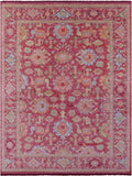 Pink Geometric Fine Serapi Hand Knotted Wool Rug - 10' 3" X 13' 10" - Golden Nile