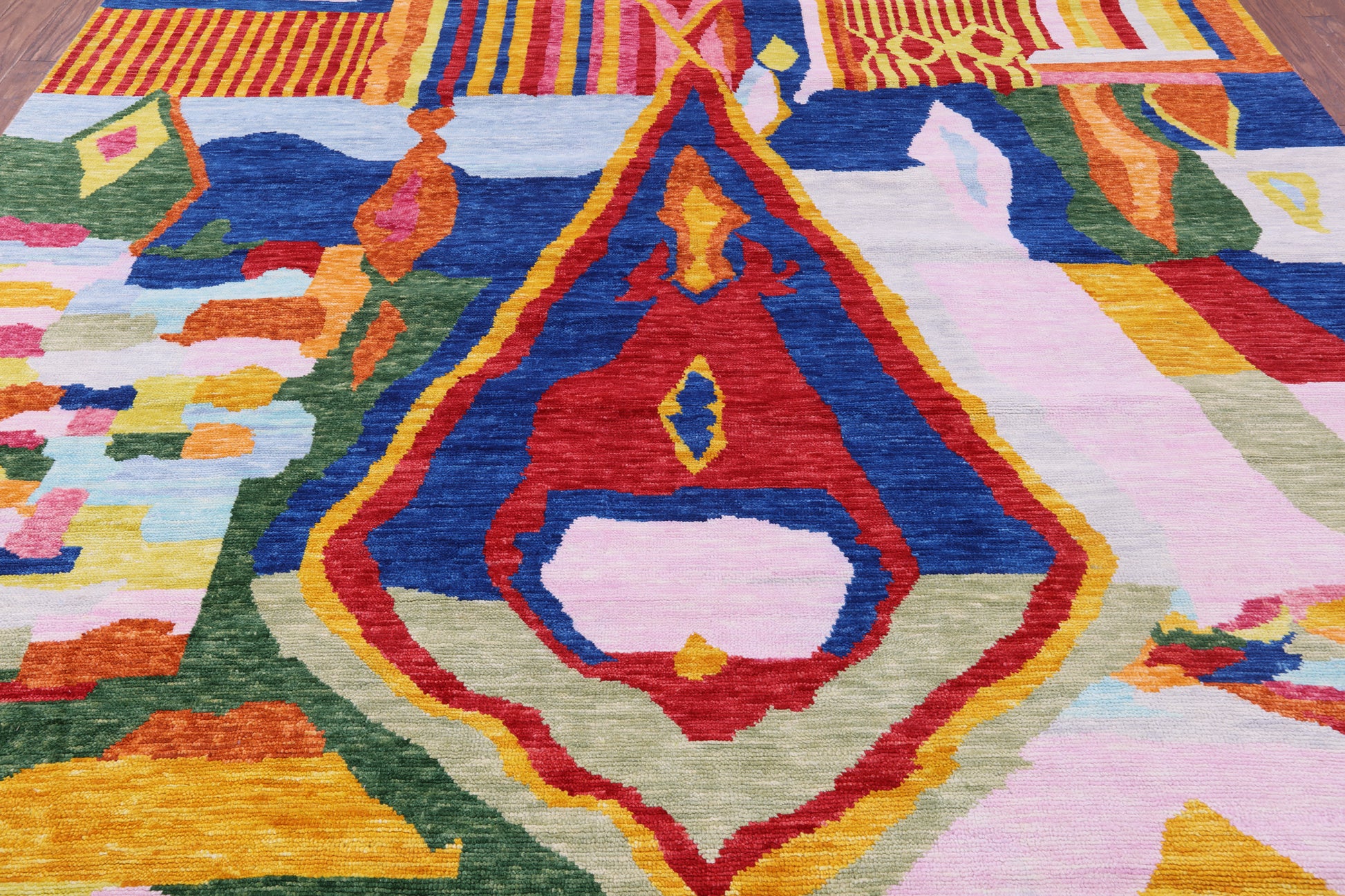 Tribal Moroccan Hand Knotted Wool Rug - 10' 2" X 13' 9" - Golden Nile