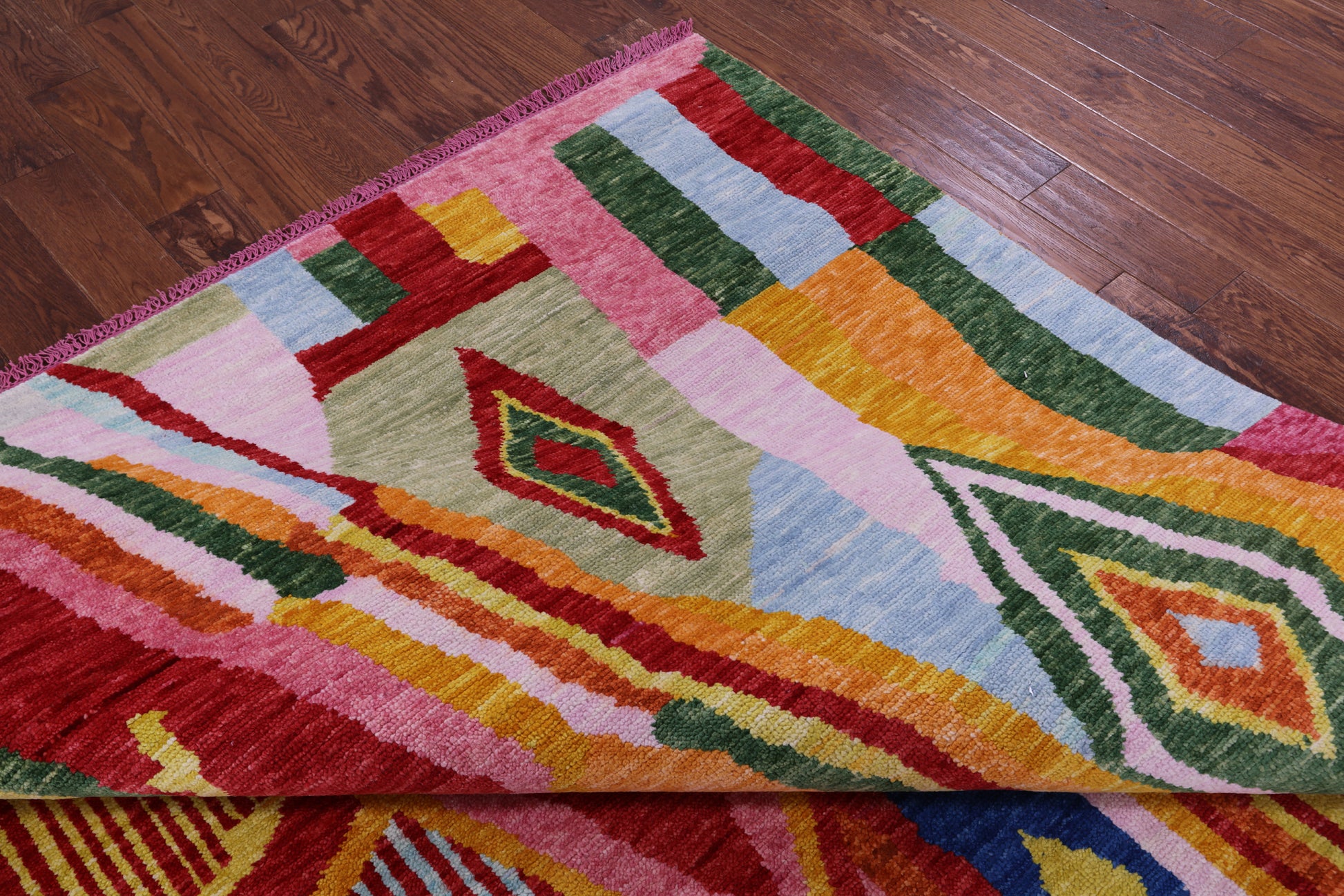 Tribal Moroccan Hand Knotted Wool Rug - 10' 2" X 13' 9" - Golden Nile