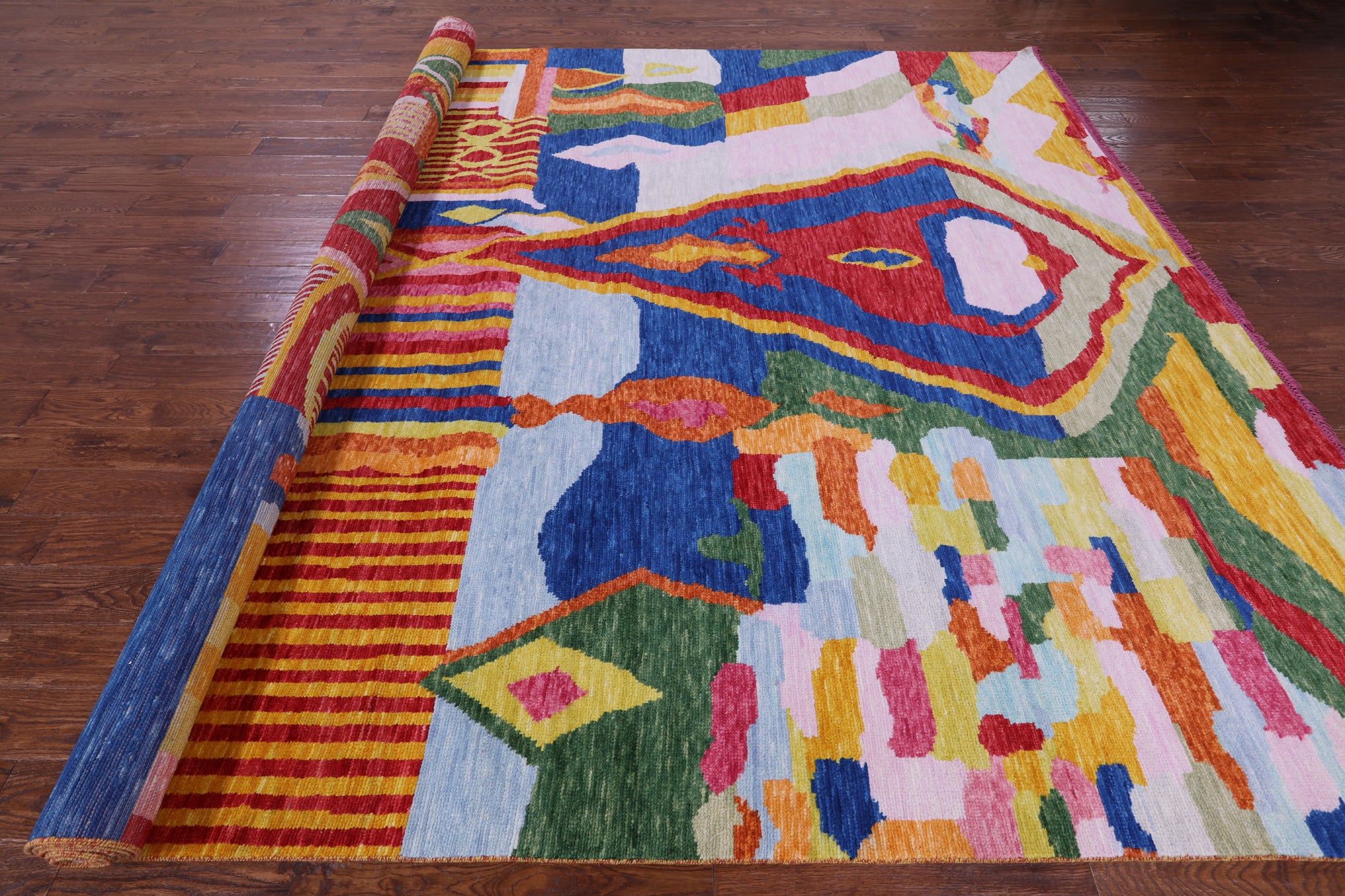 Tribal Moroccan Hand Knotted Wool Rug - 10' 2" X 13' 9" - Golden Nile