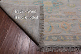 Grey Geometric Fine Serapi Hand Knotted Wool Rug - 9' 10" X 13' 9"