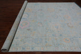 SUPER SALE Light Blue Persian Sultanabad Hand Knotted Wool Rug - 10' 0" X 13' 9"