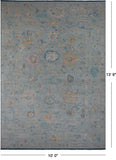 SUPER SALE Light Blue Persian Sultanabad Hand Knotted Wool Rug - 10' 0" X 13' 9"