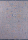 Light Blue Persian Sultanabad Hand Knotted Wool Rug - 10' 0" X 13' 9" - Golden Nile