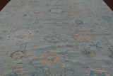 SUPER SALE Light Blue Persian Sultanabad Hand Knotted Wool Rug - 10' 0" X 13' 9"