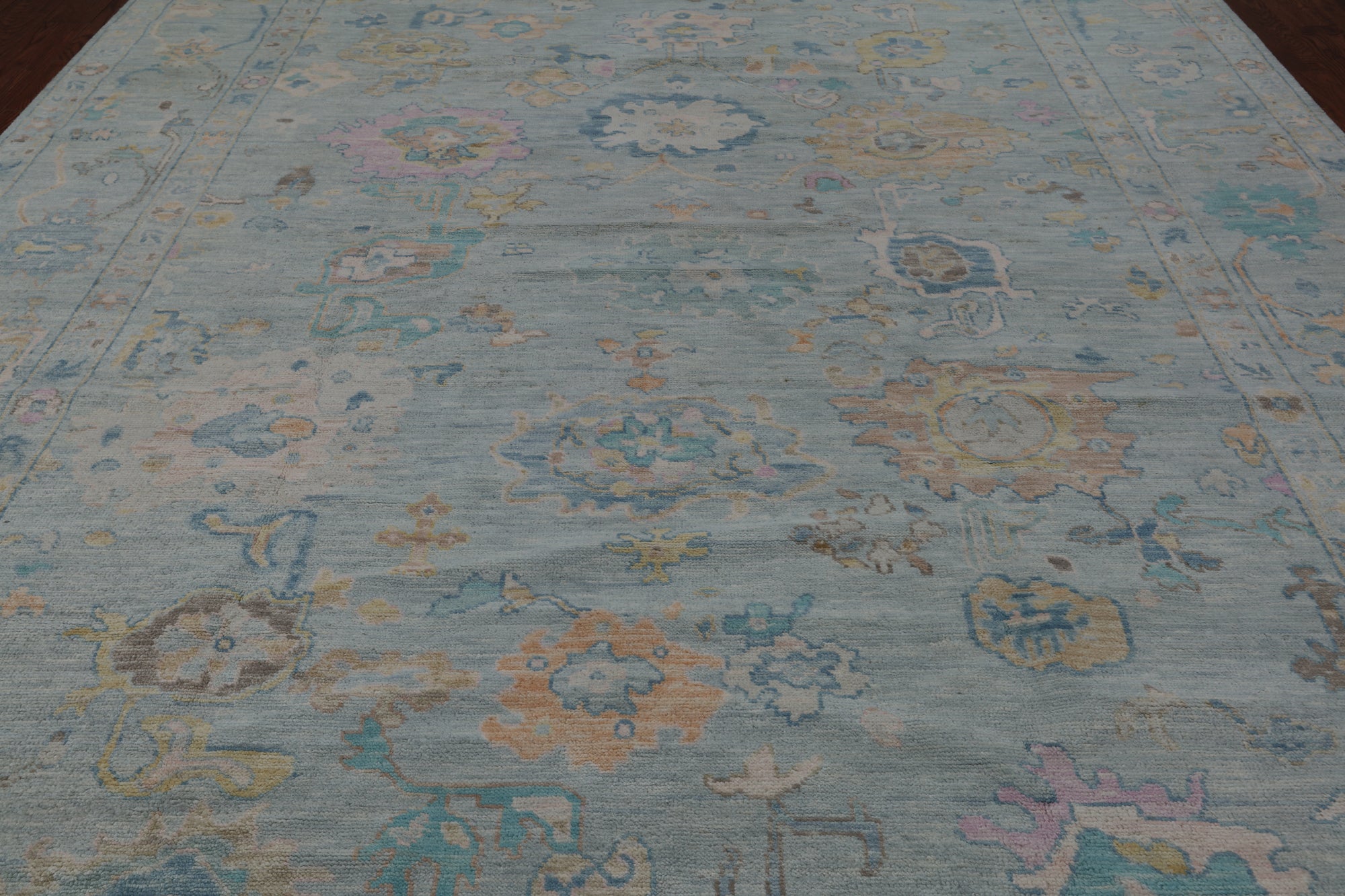 SUPER SALE Light Blue Persian Sultanabad Hand Knotted Wool Rug - 10' 0" X 13' 9"