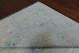 SUPER SALE Light Blue Persian Sultanabad Hand Knotted Wool Rug - 10' 0" X 13' 9"