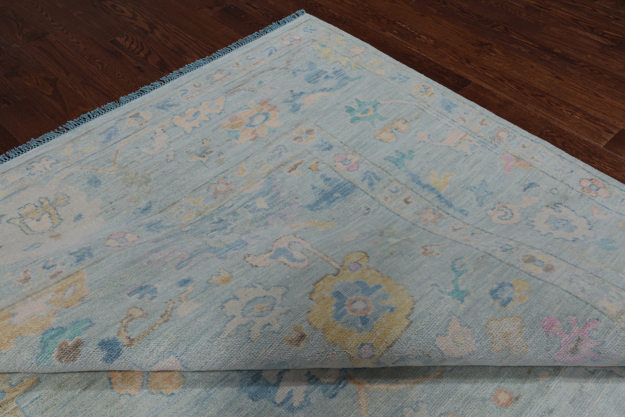 SUPER SALE Light Blue Persian Sultanabad Hand Knotted Wool Rug - 10' 0" X 13' 9"