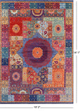 Geometric Persian Mamluk Hand Knotted Wool Rug - 10' 2" X 14' 1" - Golden Nile