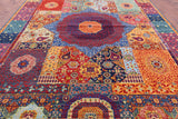 Geometric Persian Mamluk Hand Knotted Wool Rug - 10' 2" X 14' 1" - Golden Nile