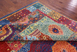 Geometric Persian Mamluk Hand Knotted Wool Rug - 10' 2" X 14' 1" - Golden Nile