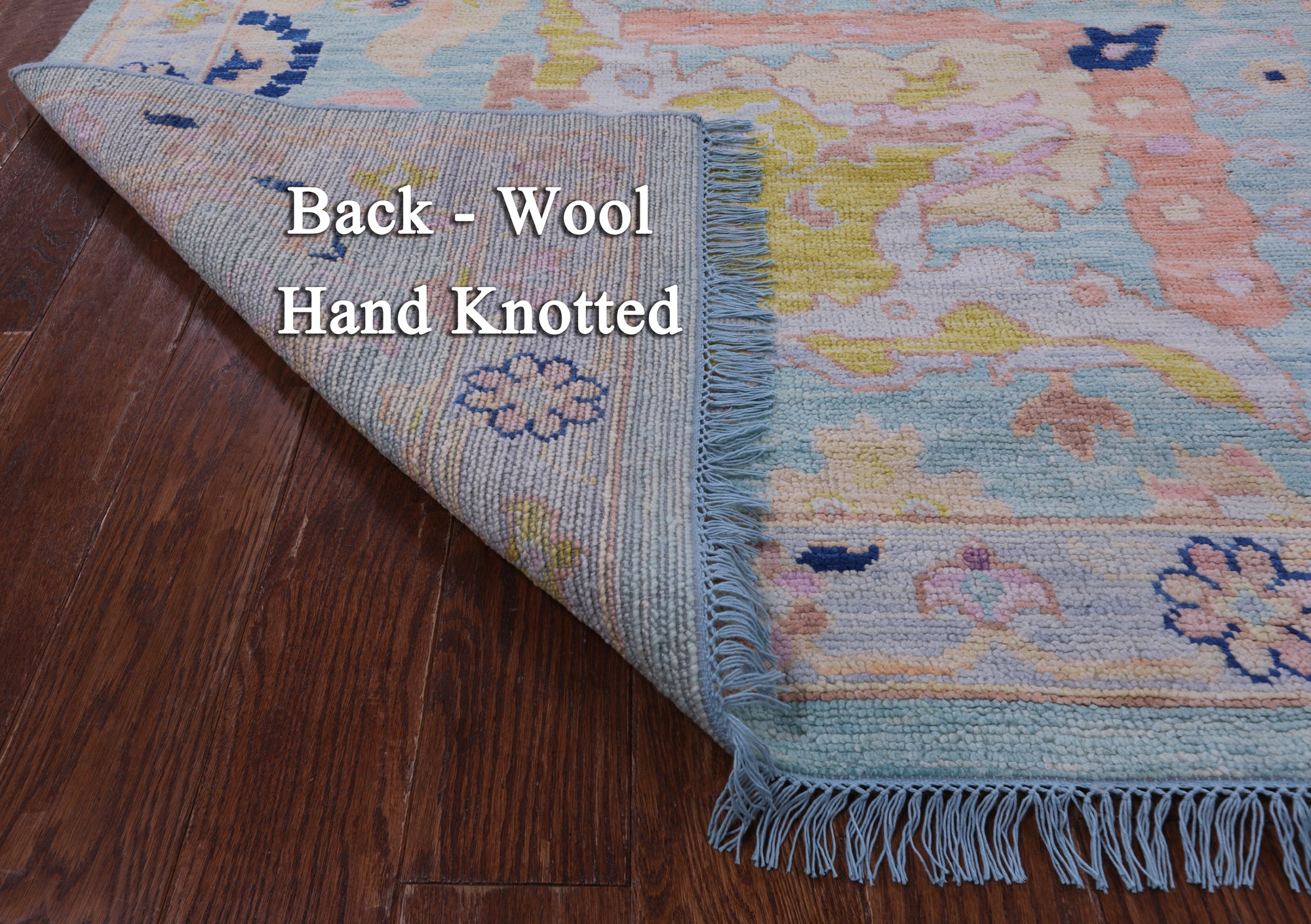 Blue Turkish Oushak Hand Knotted Wool Rug - 10' 2" X 14' 0" - Golden Nile