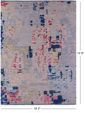 Abstract Contemporary Hand Knotted Wool Rug - 10' 2" X 13' 9" - Golden Nile