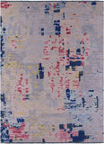 Abstract Contemporary Hand Knotted Wool Rug - 10' 2" X 13' 9" - Golden Nile
