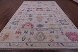 Ivory Turkish Oushak Handmade Wool Rug - 10' 2" X 13' 11" - Golden Nile
