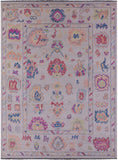 Ivory Turkish Oushak Handmade Wool Rug - 10' 2" X 13' 11" - Golden Nile