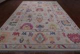 SUPER SALE Ivory Turkish Oushak Handmade Wool Rug - 10' 2" X 13' 11"
