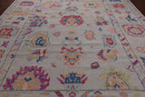 SUPER SALE Ivory Turkish Oushak Handmade Wool Rug - 10' 2" X 13' 11"