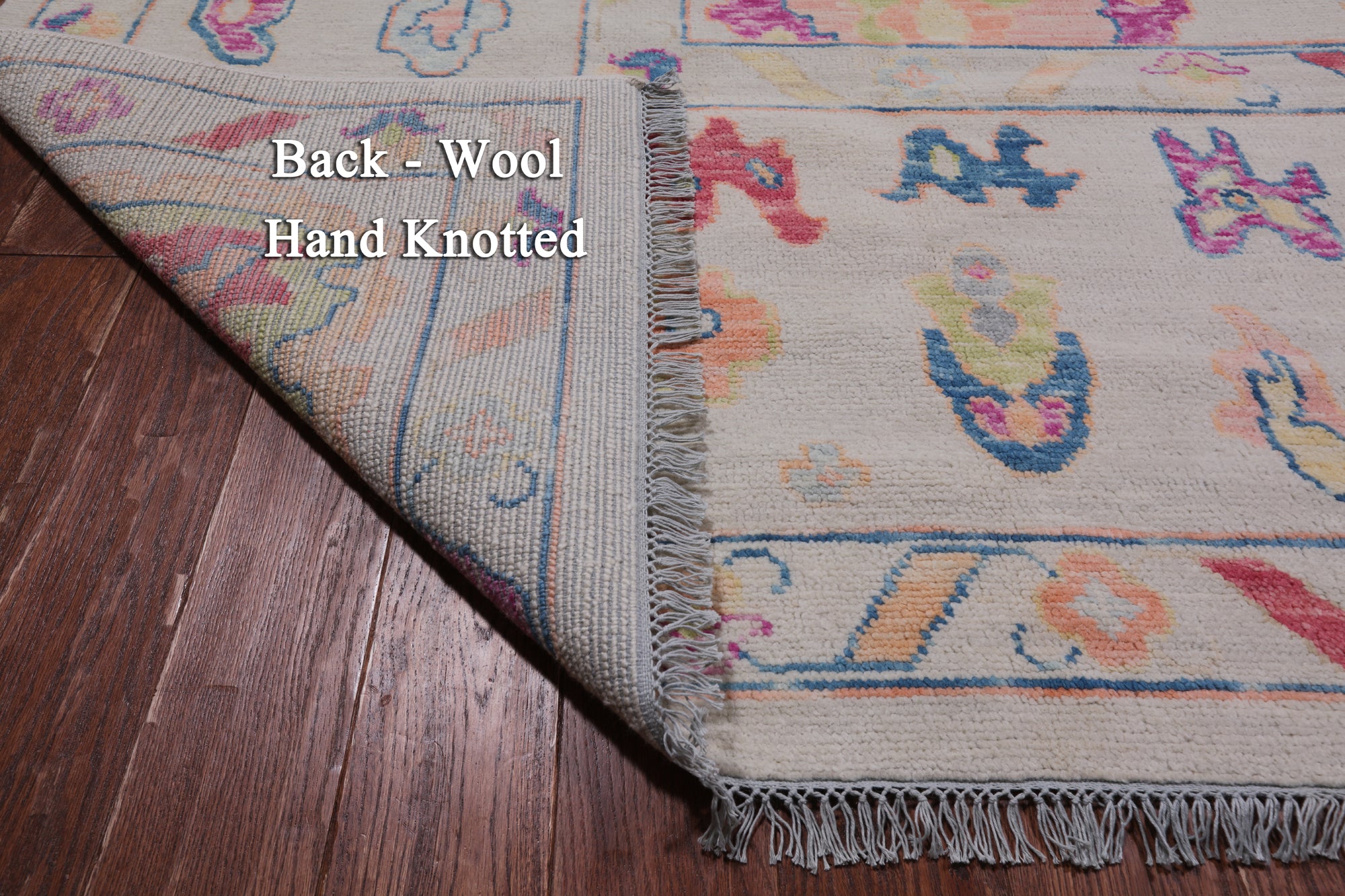 SUPER SALE Ivory Turkish Oushak Handmade Wool Rug - 10' 2" X 13' 11"