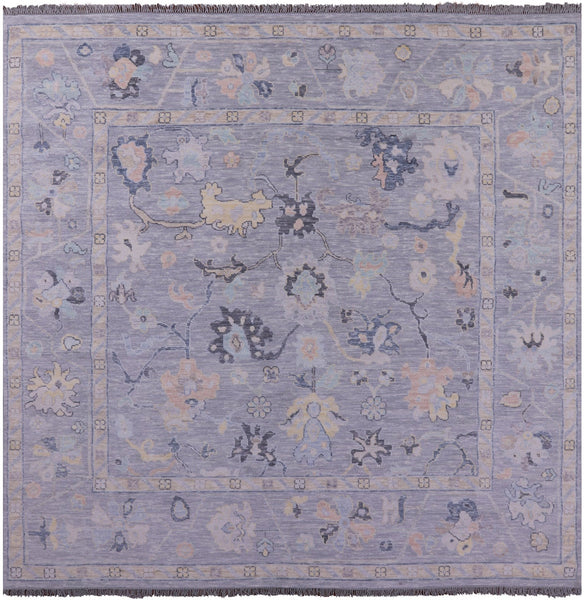 Grey Square Persian Sultanabad Hand Knotted Wool Rug - 10' 0" X 10' 2" - Golden Nile