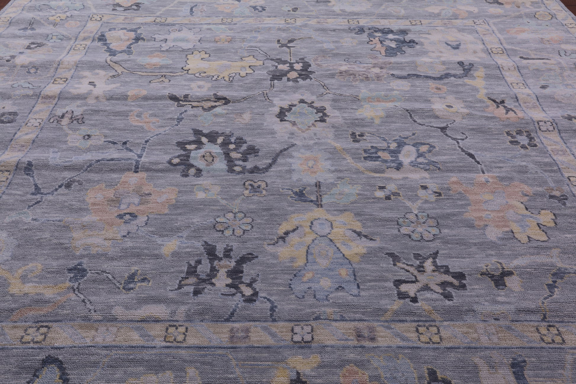 Grey Square Persian Sultanabad Hand Knotted Wool Rug - 10' 0" X 10' 2" - Golden Nile