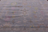 Silver Square Persian Sultanabad Handmade Wool Rug - 9' 11" X 10' 0" - Golden Nile