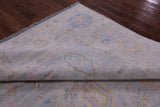 Silver Square Persian Sultanabad Handmade Wool Rug - 9' 11" X 10' 0" - Golden Nile